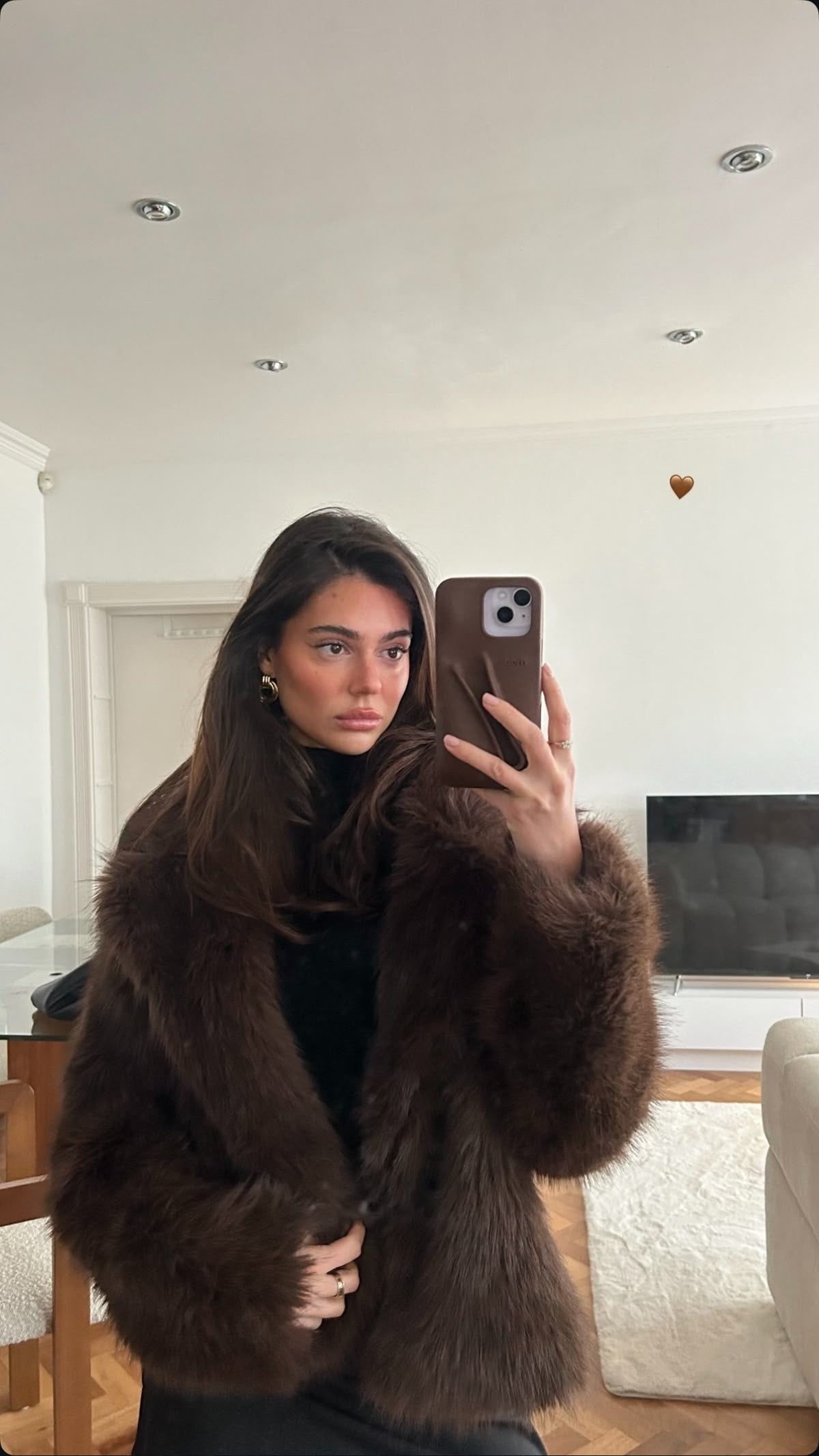 Fur coat - brown